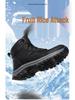 Men's Winter Plus Size High-Top Cotton Snow Boots - Thick Sole, Waterproof, Fleece-Lined for Extra Warmth