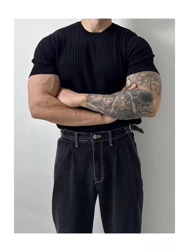 Men's European & American Fashion Breathable Short-Sleeve T-Shirt