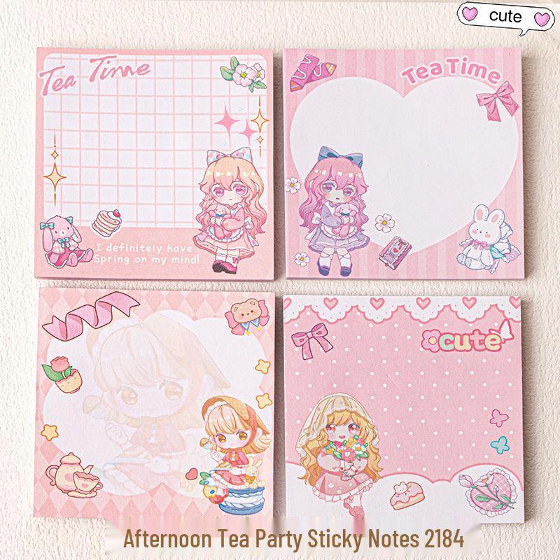 Capybara Cartoon Sticky Notes for Students - Tearable, Strong Adhesive Notepad