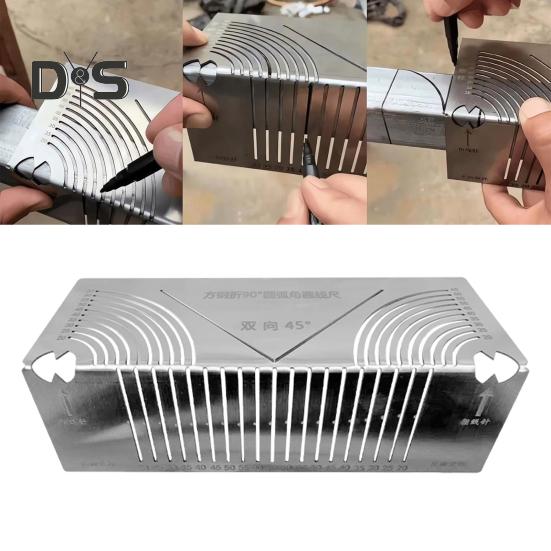 Angle Arc Marking Tool Rustproof Corrosion Resistant Reusable Adjustable Linear Arc Dual-Purpose Scriber Multi-Purpose Metal Marking Tool