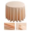 Polyester Round Tablecloth Stain and Wrinkle Resistant Cloth-Washable Table Cover For Dining Table,Buffet Parties and Camping
