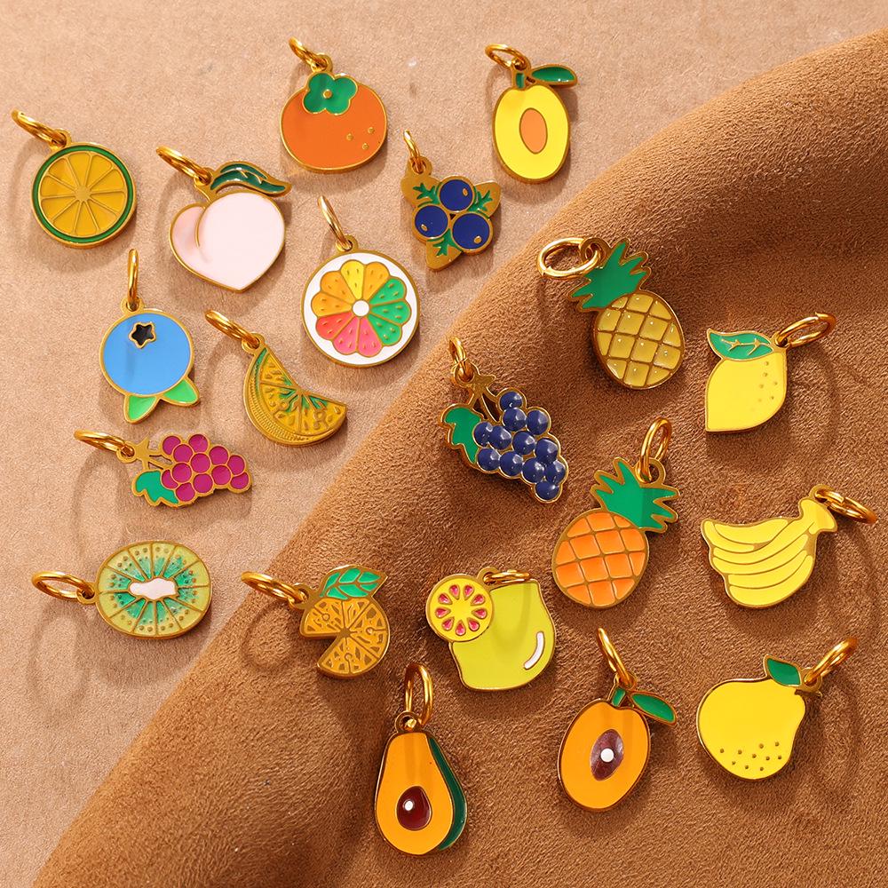 Colorful Fruit Series: Pineapple & Orange DIY Bracelet Necklace Pendant