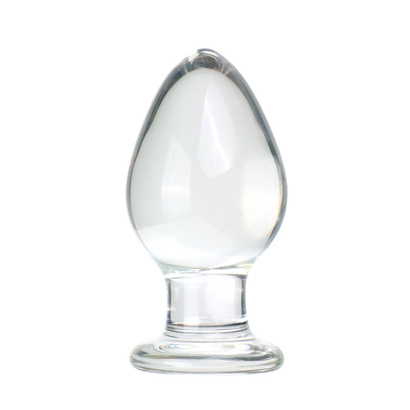 VaHppy Glass Anal Plugs Diameter 5cm Sex Toys For Girls Gay Anal Masturbation Extension SM  Anal Toys Oval Silky