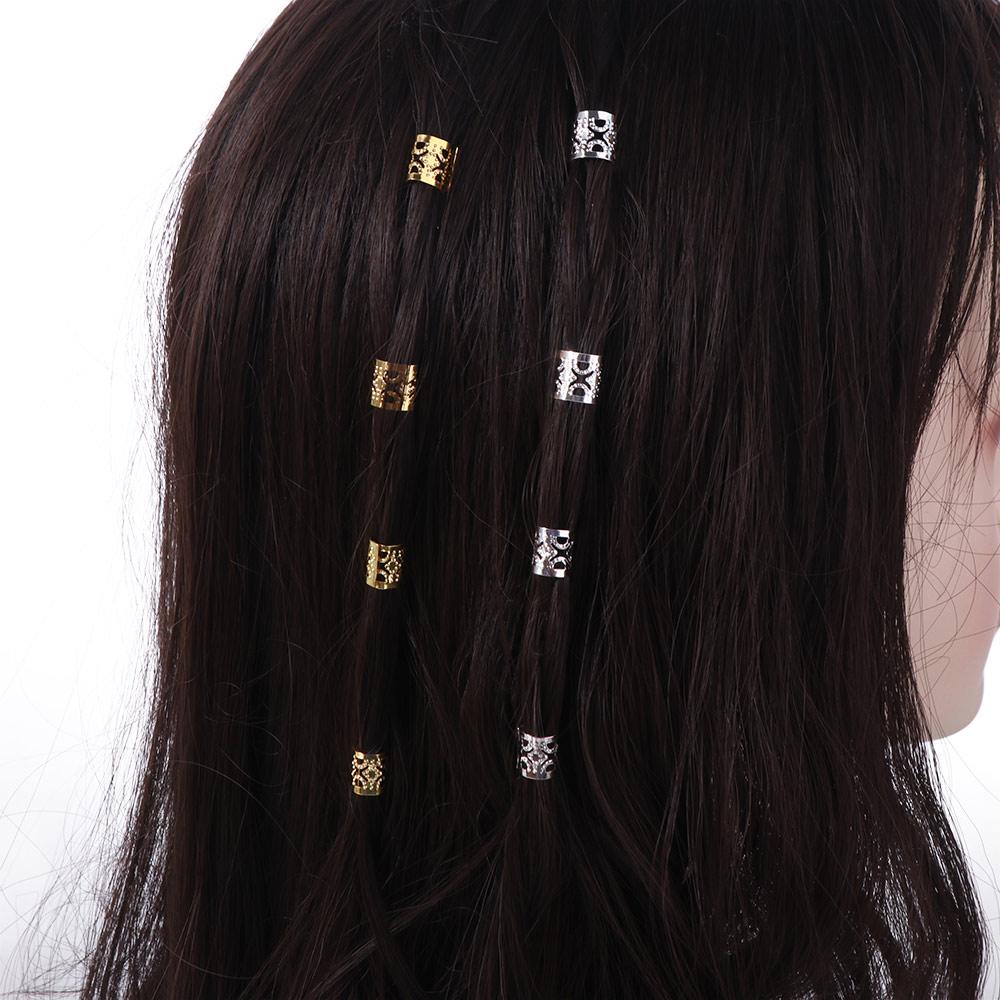 60 st Dreadlocks Hårflätor Hårflätningsrör Hålsvarvade Hårringar Håraccessoarer