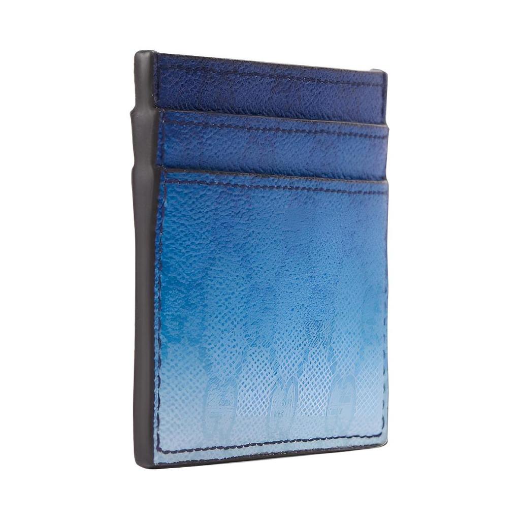 Gucci Klassischer Logo-Print Beschichtetes Stoff-Kartenetui Herren Accessoires Farbverlauf-Blau 835700-FAERI-8473