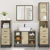 4 Piece Bathroom Furniture Set In Sonoma Oak Engineered Wood