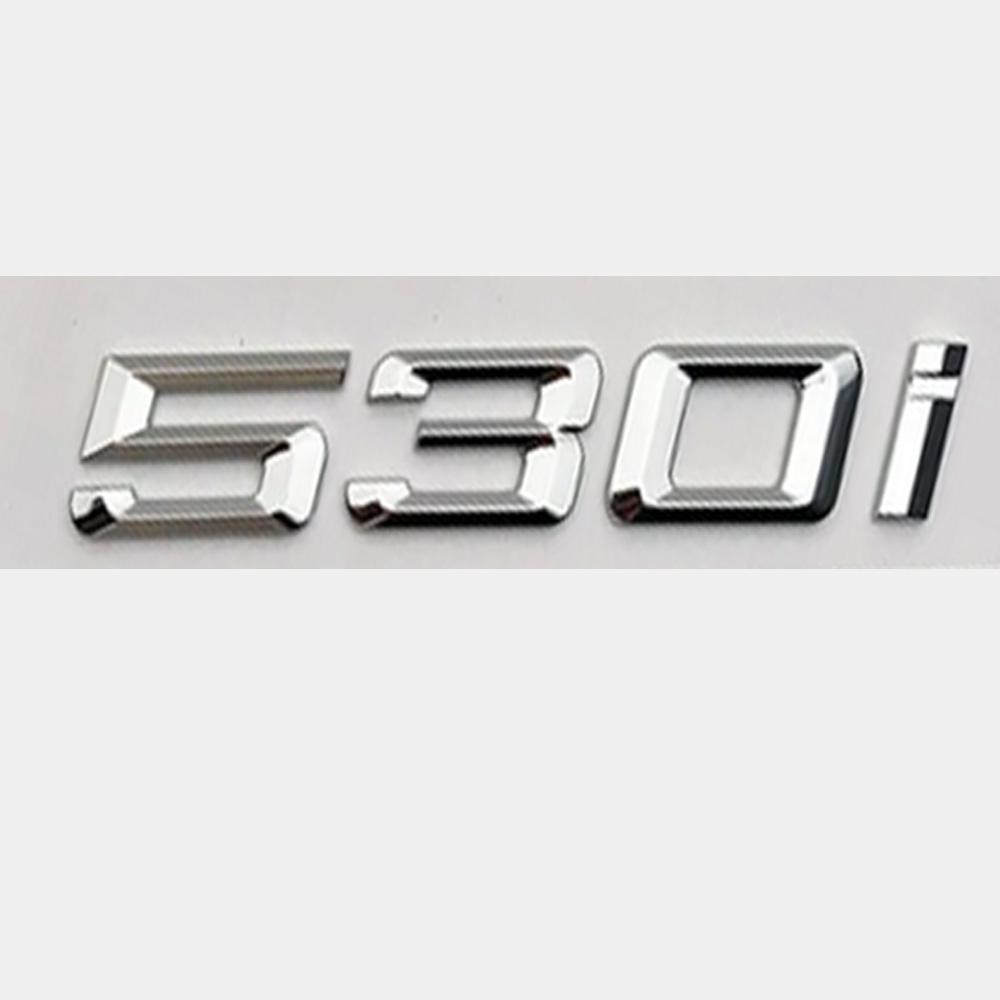 Car ABS 3D Silver Trunk Letter Badge Sticker For BMW E60 E34 F10 G30 E39 520i 525i 528i 535i 540i 545i 530i Logo Accessory
