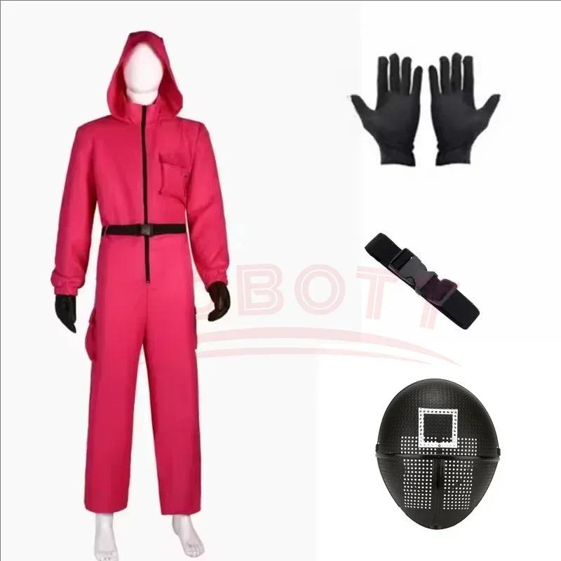 TV Game Red Calamari Game Jumpsuit Cosplay Party Tracksuit Outfits Mask Props Role Play Classic Costume From Ko New