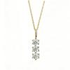 18k Gold-Plated 925 Sterling Silver Zircon Necklace with Three Diamonds for Women (2025 New)
