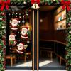 Removable PVC Clings Christmas Static Window Clings, Glass Decals, Snowman Santa Reindeer Nutcracker Holiday Stickers with Snowflakes, Reusable