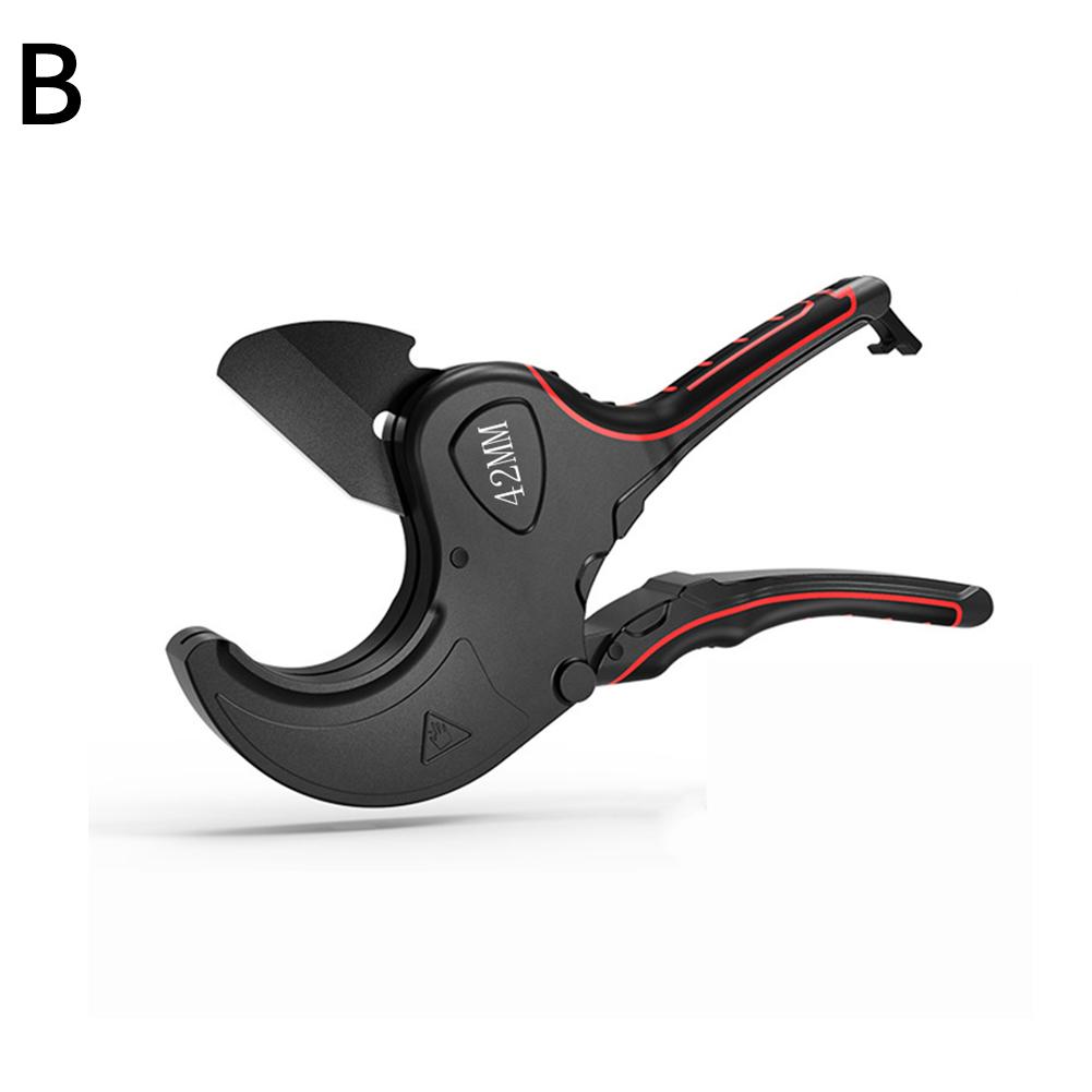 

Новый труборез 32 мм-75 мм с корпусом из алюминиевого сплава, храповой труборез для резки шланга вручную из ПВХ/ПУ/ПП/П R0K9 Black-42mm