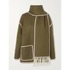2023 Autumn/Winter Women's Wool Coat with Scarf & Tassels - European & American Style, Thick & Loose.