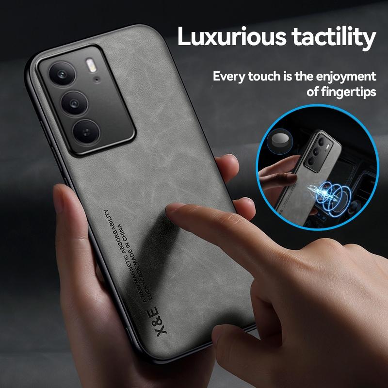 Funda For OPPO Realme C75 4G Case Car Magnetic Holder Leather Phone Cover For Realmi C75 C 75 RealmeC75 75C Soft Silicone Coque
