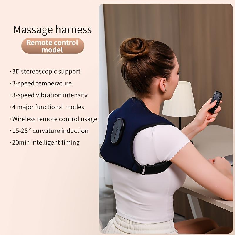 1Pc Multifunctional back and shoulder massager with vibration and heating - suitable for men and women,  suitable for home or office use