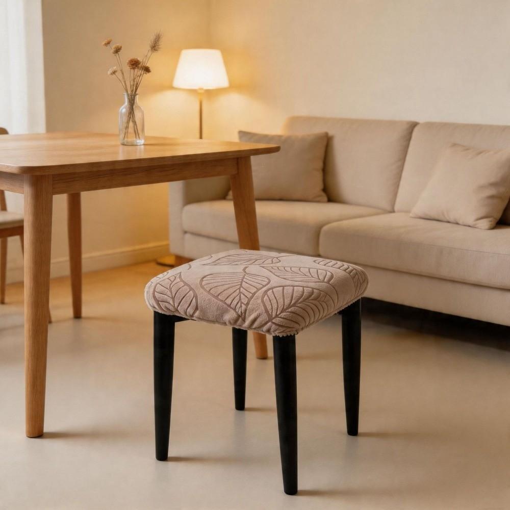 Solid Color Chair Seat Cover Waterproof Stool Cover Stretch Seat Covers  for Square Chairs