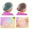 Waterproof Clear Shower Cap for Bathroom with Dot Pattern Bathroom Accessories