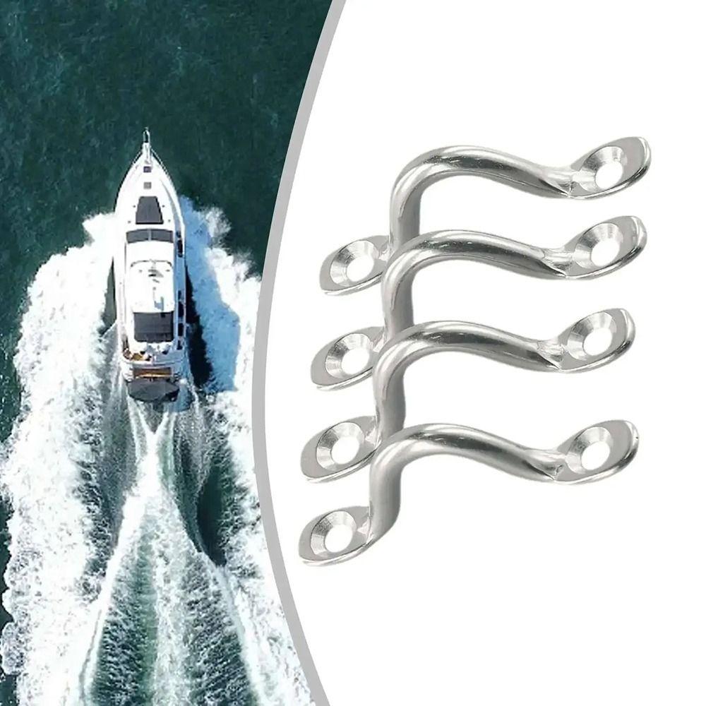 4Pcs 5/6/8mm Wire Eye Straps 316 Stainless Steel Premium Marine Grade Tie Down Hook Deck Loop Canopy Engines Accessories