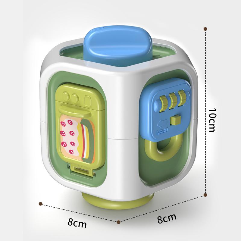 Non-Toxic Baby Practice Skills Drawer Cube 6 In 1 Montessori Educational Toys Sensory Busy Board Fidget Educational Toys For Children