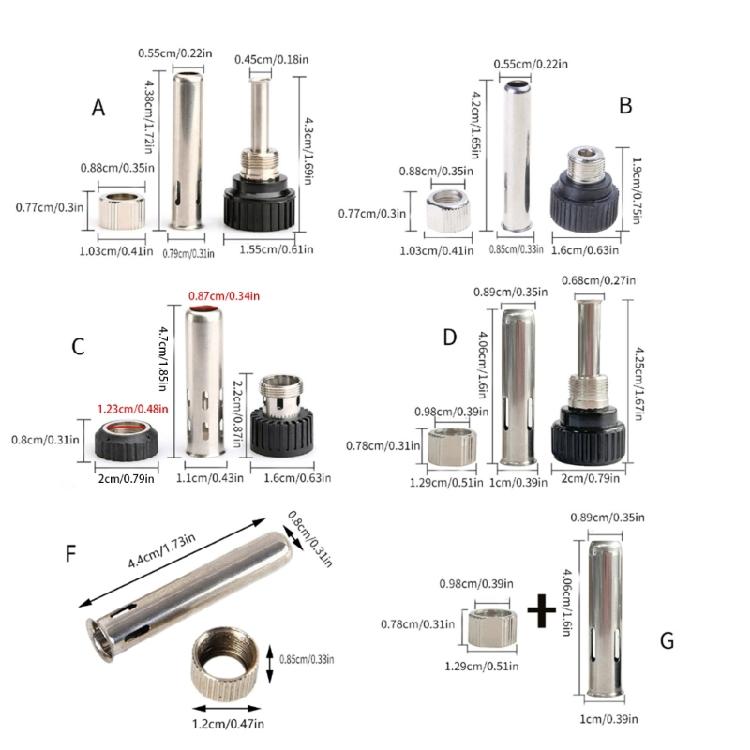 1Set Soldering Iron Tip Socket Soldering Station Iron Handle Accessories for 936