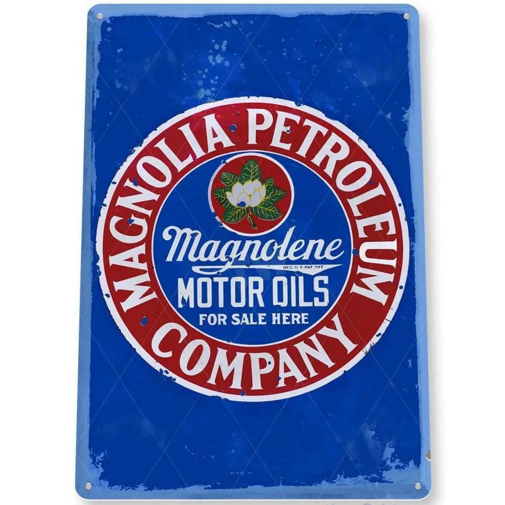 Vintage Metal Tin Signs Gulf Esso Agip Texaco Sinclair Mobile Man Cave Plate Motor Oil Garage Wall Stickers Gas Decor Plaque