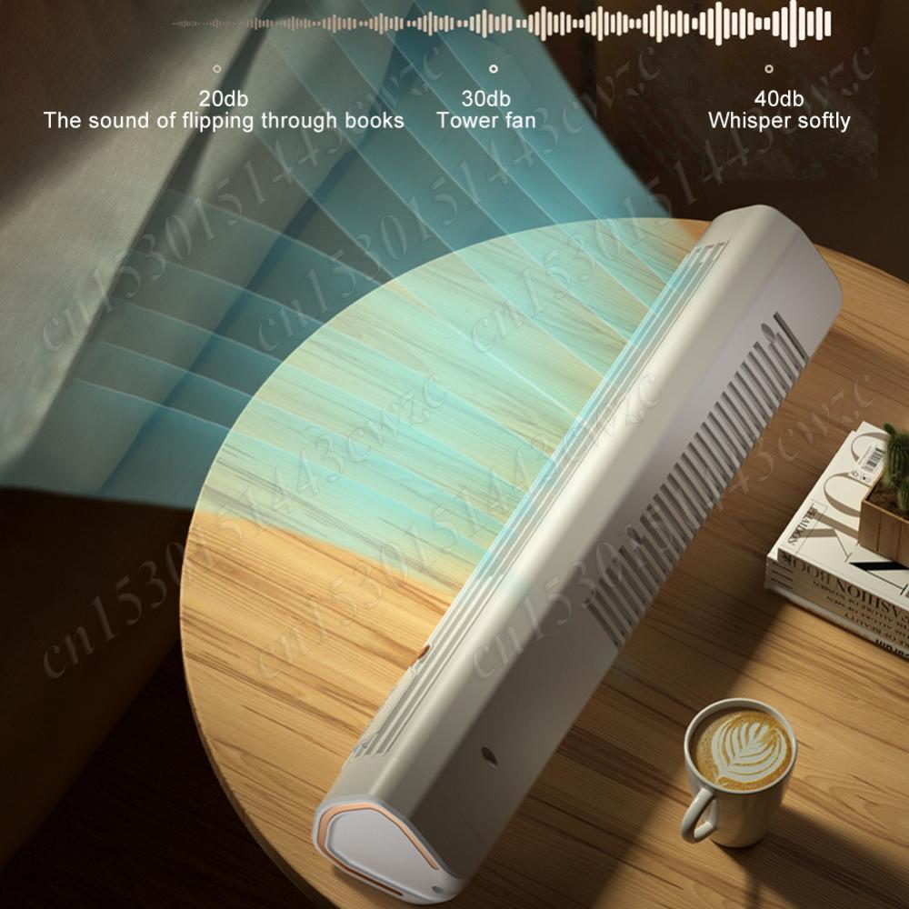 Standing Tower Fan Cooling Fan USB Rechargeable 3 Speed Desk Fan Electric Table Fan Portable Bladeless Fan Electric Table Fan