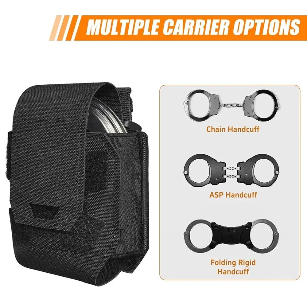 Molle Handcuff Pouch Nylon Quick - access Holster Universal Fit Heavy - duty Tactical for Law Enforcement Outdoor Use