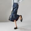 SOFSIL New Chinese Style Floral Print A-Line Skirt