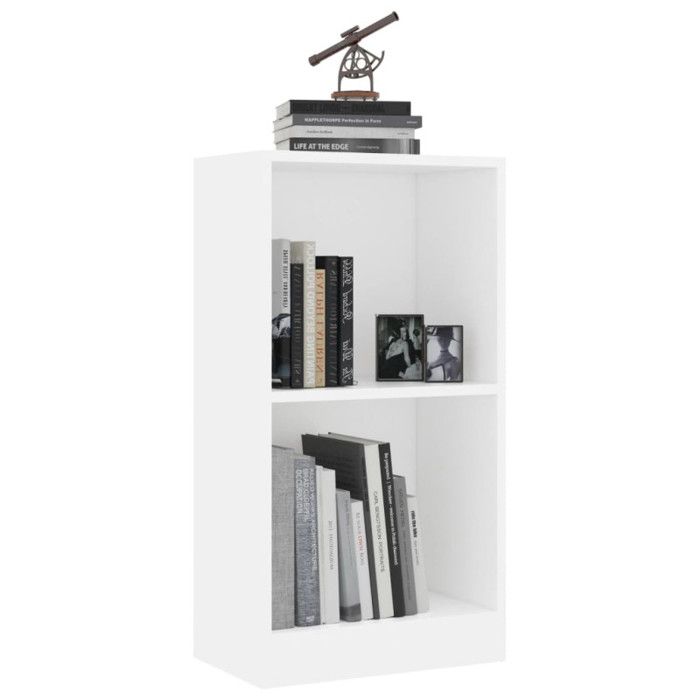 VidaXL Bibliothèque blanc 40x24x75 cm bois d'ingénierie, étagère, bibliothèque, étagère de rangement, meuble de rangement, 800819