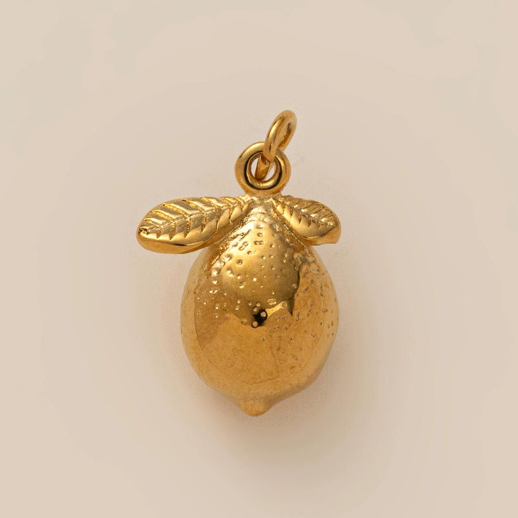 Y2K Cute Fruit Strawberries Cherries Avocados Lemons Charm For Women Stainless Steel Gold Color Pendant DIY Making Accessories