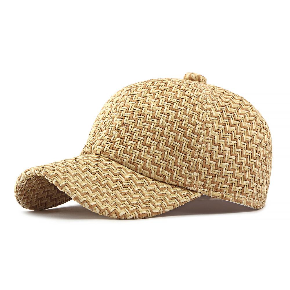 Sombrero de Verano para Hombre Gorra de Béisbol de Paja Sombrero Protector Solar para Exteriores Gorra Transpirable para Mujer