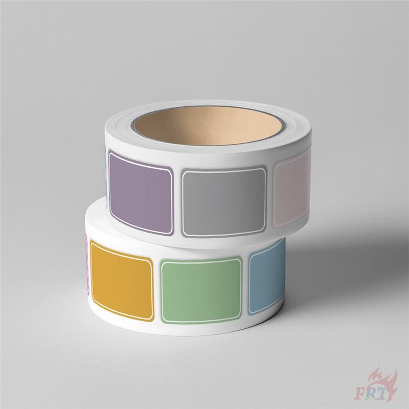 500Pcs/Roll Pure Color Rectangle Tag Kids Rewards Stickers - DIY Scrapbooks Album Decor Sealing Label Decals