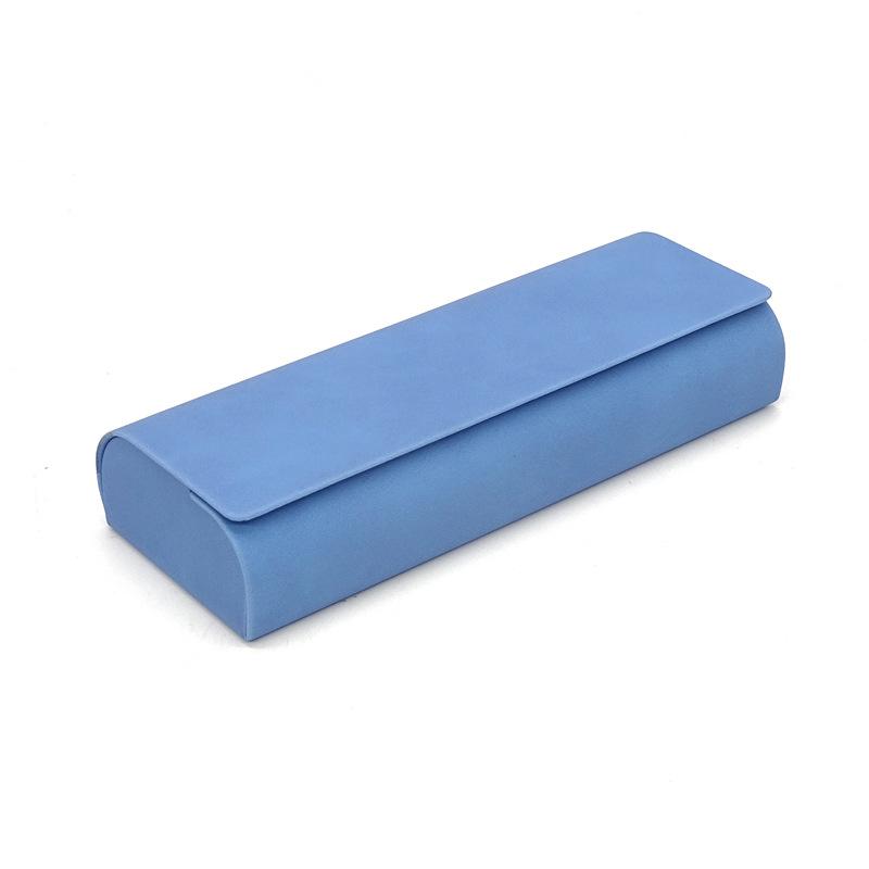 Simple PU Leather Glasses Box for Men Women Pressure Resistant Myopia Presbyopia Sunglasses Box Portable Reading Glasses Case