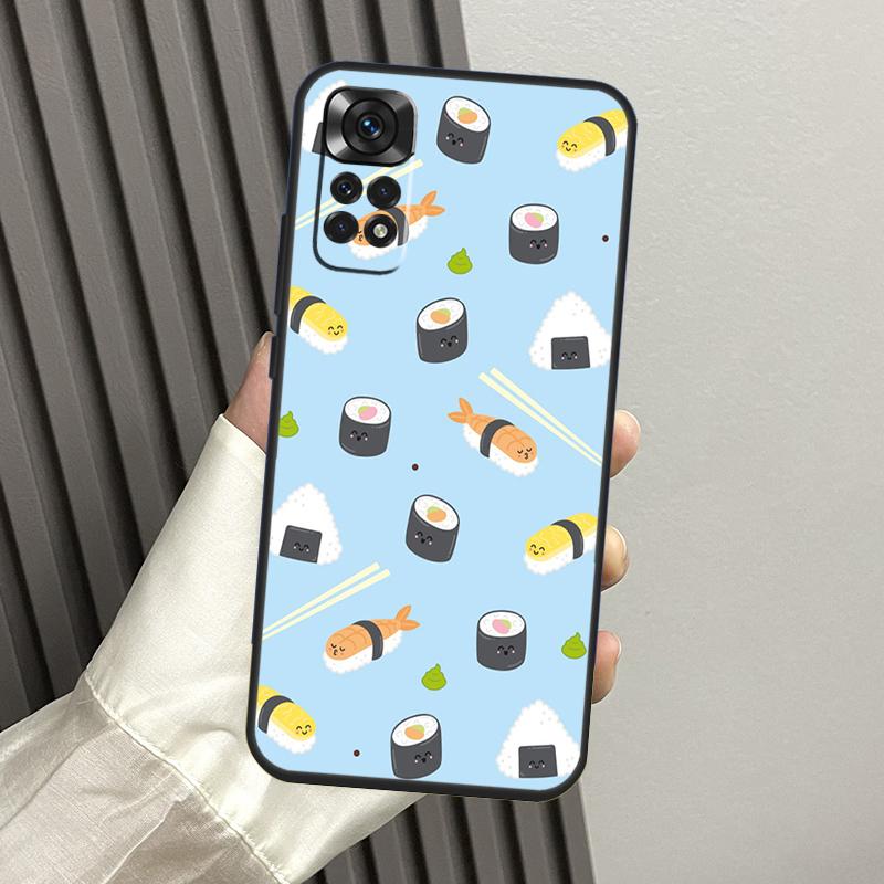 Japanese Sushi Food Case For Xiaomi Redmi Note 13 14 Pro 12 11 10 15 Pro Plus Redmi 14C 13C 15C 10C 12C 15 Funda