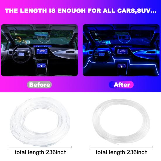 Car LED Strip Lights 5-in-1 Multicolor APP Controlled Car Interior RGB Ambient Light