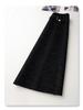 Women's Black Wool A-line Midi Skirt with Irregular Hem for Autumn/Winter 2024
