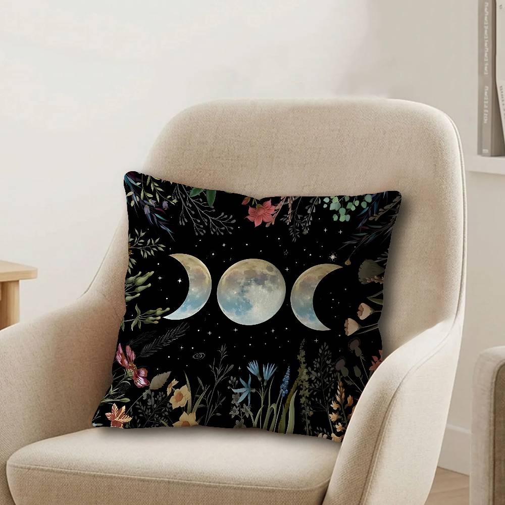 Magic Psychedelic Moon Print Pattern pillow cover sofa cushion cover home room decoration children gift