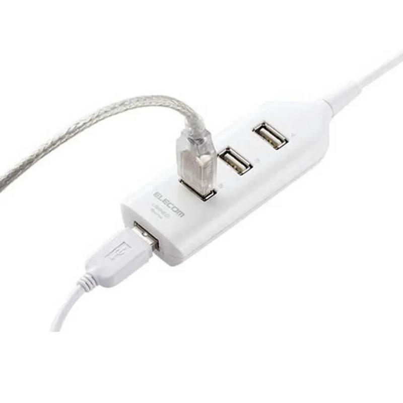 Car USB 2.0 4 Port Splitter Plug And Play Socket Hub High Speed Adapter For Windows Vista XP For Auto PC Laptop Computer