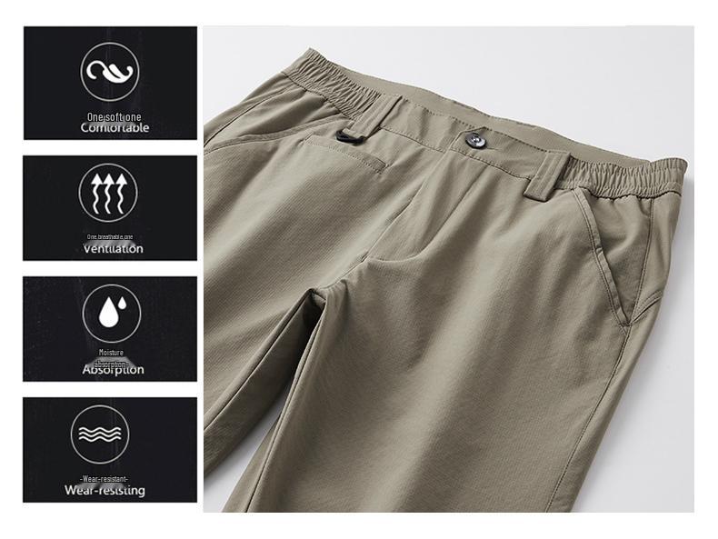 Men's Spring 2025 Stretch Straight-Leg Casual Pants - Summer Cool Feel