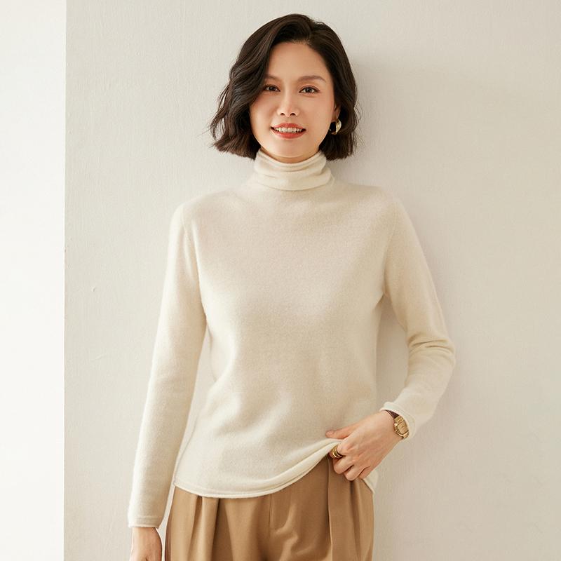 

Женский кашемировый свитер Qinghe cashmere 100% кашемир осенне-зимний кашемировый пуловер мягкий и теплый XXL белый