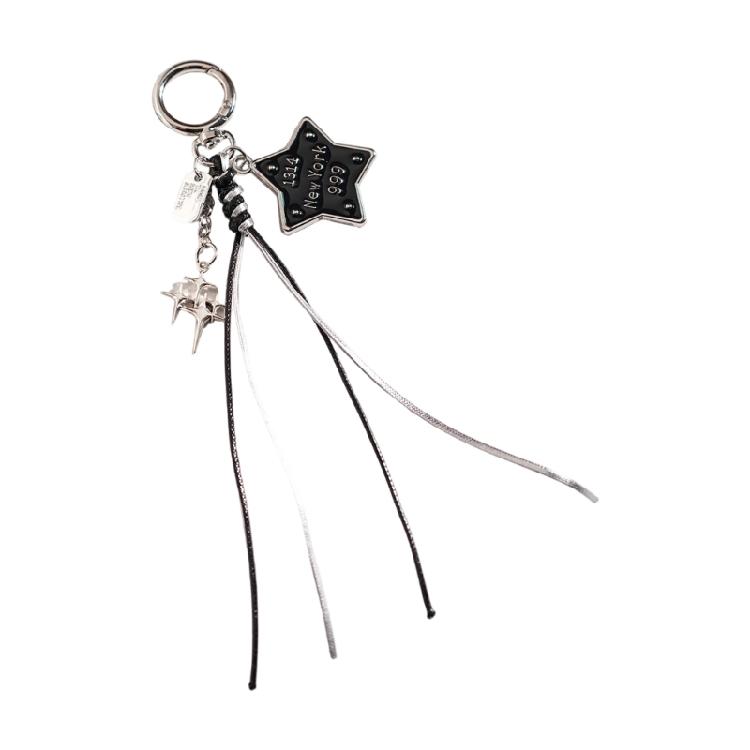 Artistic Vintage Star Heart Keychain Cute Cartoon Star Heart Resin Ornament Sturdy Decorative Home Office Decors