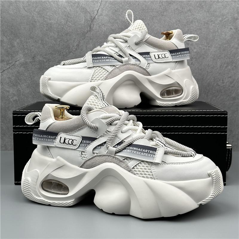 Spring Men Platform Sneakers Mesh Breathable Chunky Shoes Male Trainers Outdoor Sports Shoes Walking Footwear Zapatillas Hombre