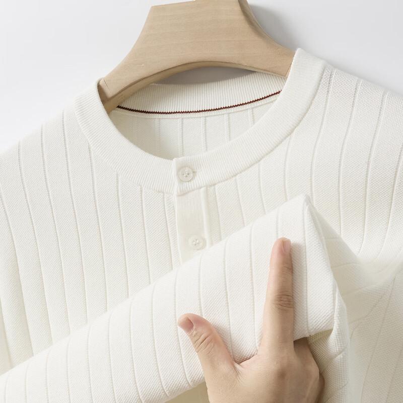 Jinju Men's Solid Color Wool Blend Knit Sweater