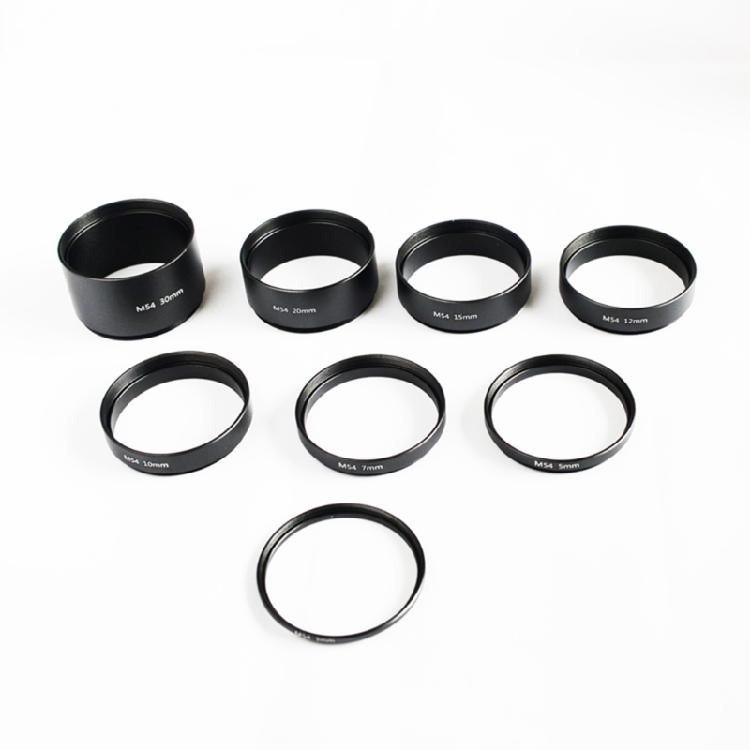 Threaded M54 X 0.75 Telescope Extension Tube, Black Aluminum Coupler for Imaging Distance Adjustment In Threaded Systems