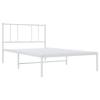 Metal Bed Frame with Headboard White 90 X 190 Cm