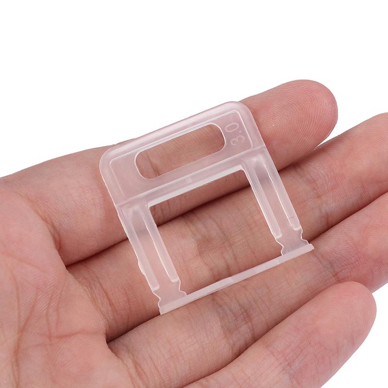 100 de bucăți 1-3 mm Distanțiere de nivelare a plăcilor Kit de cleme pentru sistem Instrumente de construcție pentru așezarea plăcilor de pardoseală Nivelator pentru decorarea casei