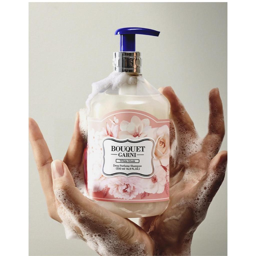 [Bouquet Garni] Deep Perfume Hair Care Set White Musk (Shampoo 500ml + Treatment 500ml)