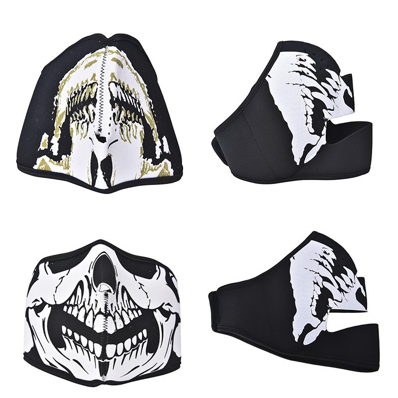 Punk Schedel Neopreen Halve Gezichtsmasker Ski Schaats Snowboard Motorfiets Bescherming