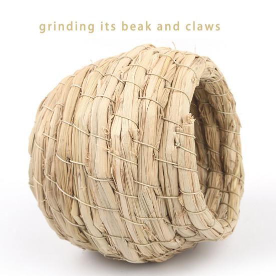 Yousheng Handgewebtes Taubennest Warmer Unterschlupf Verstärkte Kanten Natürliches Atmungsaktives Vogelhaus Aufhängbar Papageien Brutnest