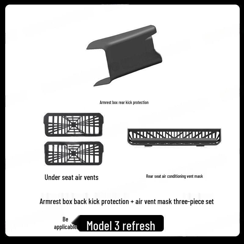 Килимки проти бруду для центральної консолі та задніх сидінь Tesla Model Y 2025 року