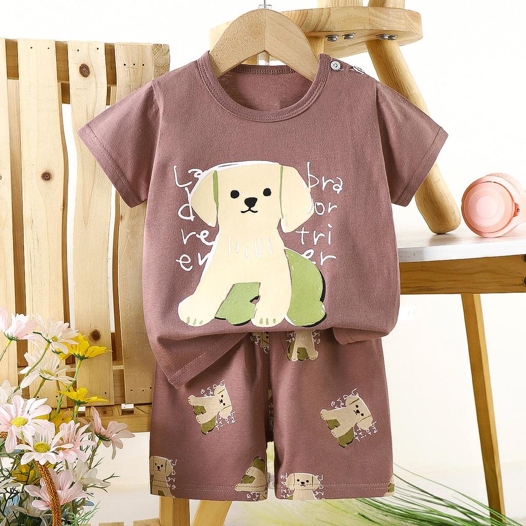 Children's Short-Sleeved Sets for Summer Boys' and Girls' Clothes Lightweight T-shirts for Children's Clothing